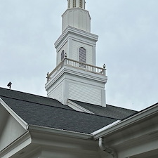 Church drone steeple cleaning 